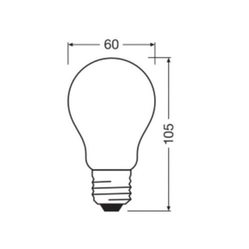 OSRAM LED Classic, mat, E27, 5 W, 1.055 lm, 4.000 K, A75