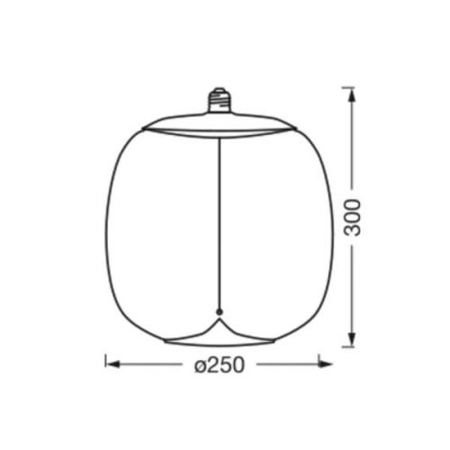 OSRAM Vintage 1906 Big Oval, ravgul, E27, 2.700 K, glødetråd