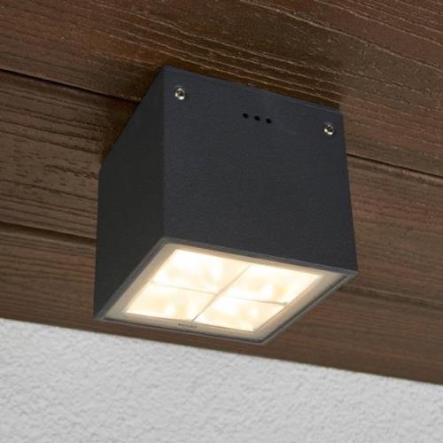 BEGA 66157K3 udendørs loftlampe, grafit 3.000K 38°