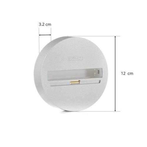 Eutrac Monopoint, overflademontering, 3-faset, sølv