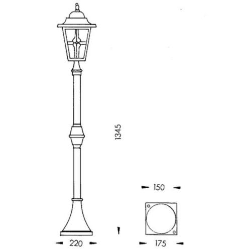 Attraktiv lampemast 772 S