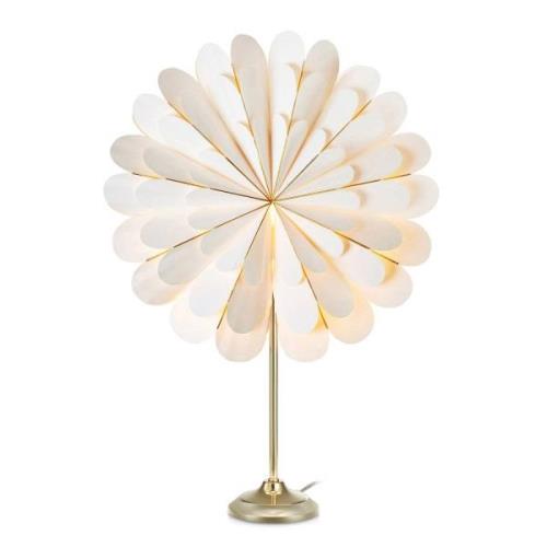 Marigold dekostjerne som bordlampe, hvid/messing