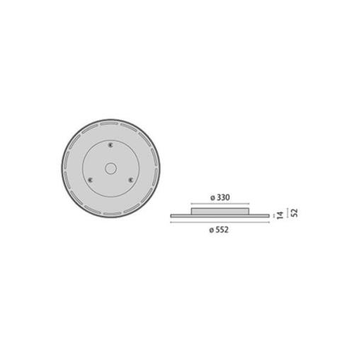 FL555AB LED-loftlampe Ø 55 cm DALI 6500 lm 4000 K