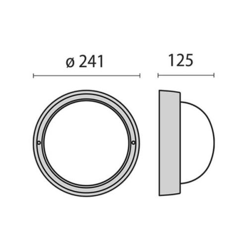 Øko+26 LED LED-væglampe, 3.000 K, hvid