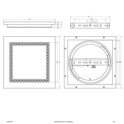 EVN ALQ LED-panel, hvidt 15 W 30x30 cm 4.000 K