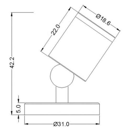 LED-påbygningsspot Herculis 4.000K, sort