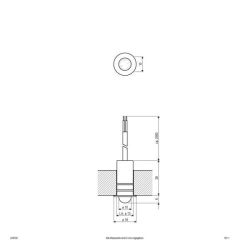 EVN LD5102 lampe 12 V IP68 0,3 W 830, linse