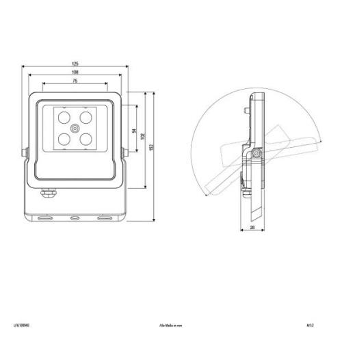 EVN Panthera udendørs LED-spot IP65 10 W 4.000 K