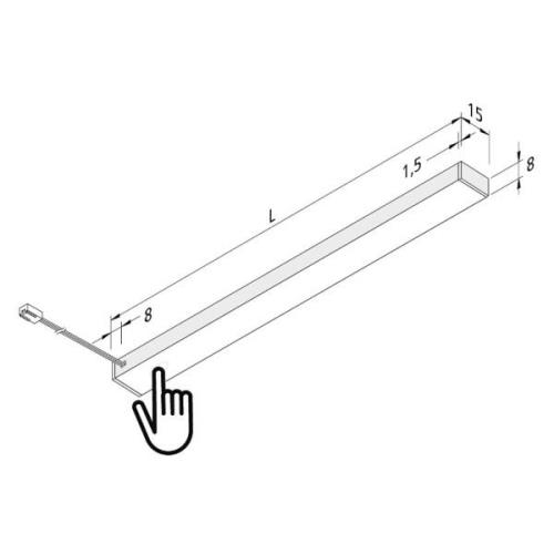 LED underskabslampe Top-Stick FMT, 3.000K, 120cm