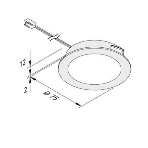 FAR 68 integreret LED-møbellys, 5 stk, stål 4W 940