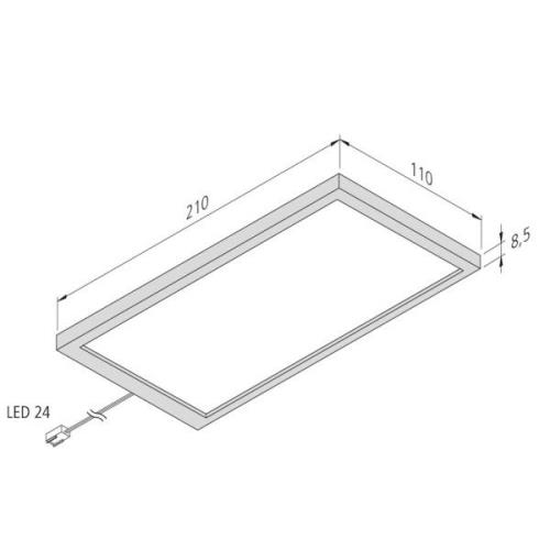 Sky Sonar LED-underskabsbelysning, 3, 4.000 K stål