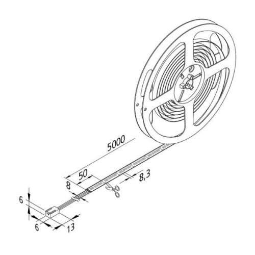 LED-strip Basic-Tape S, IP54, 2.700K, længde 500cm