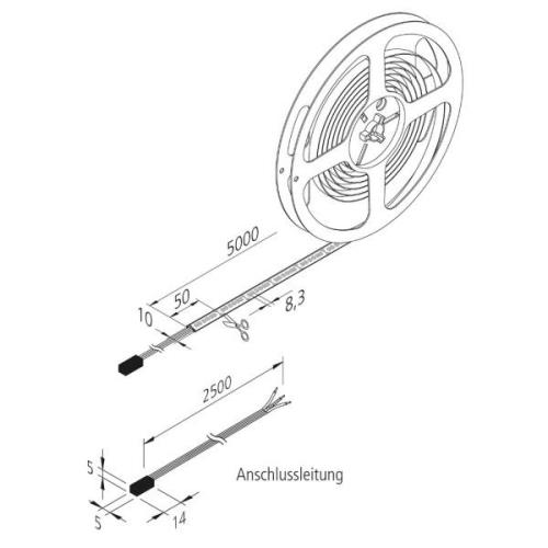 LED-strip Dynamic-Tape S IP54 2.700-5.000K 500cm