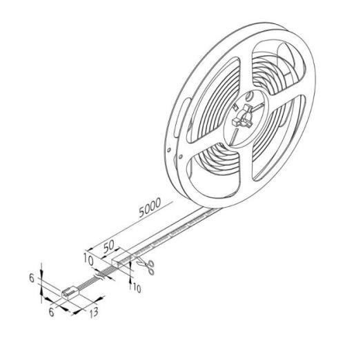 LED-strip Basic-Tape F, IP54, 4.000K, længde 500 cm