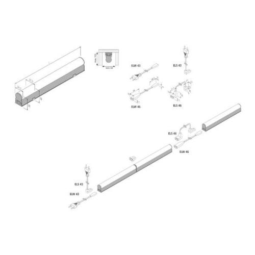 EcoLite F HO LED-lyspanel påbygning, 4.000 K 60cm