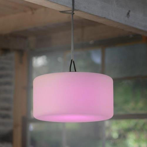 Holly LED-pendellampe, batteridrevet IP44, Ø30 cm