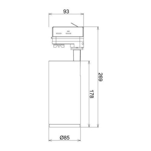 LED-skinnespot Lucea 3-kreds 20W hvid