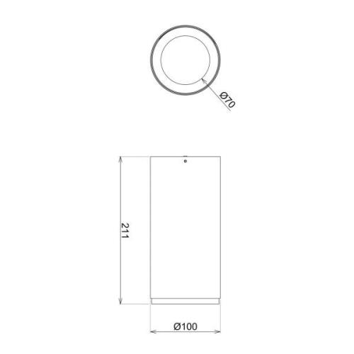 LED-downlight til overflademontering Lucea 30 W sort