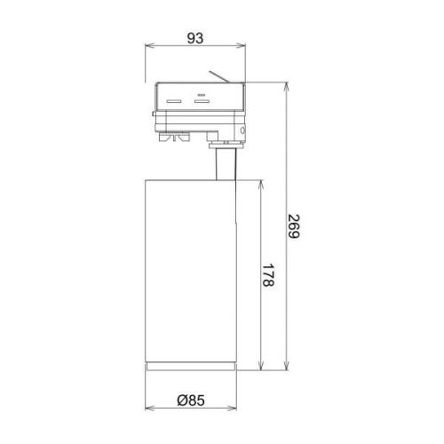 LED-skinnespot Lucea 3-kredsløb 20W sort