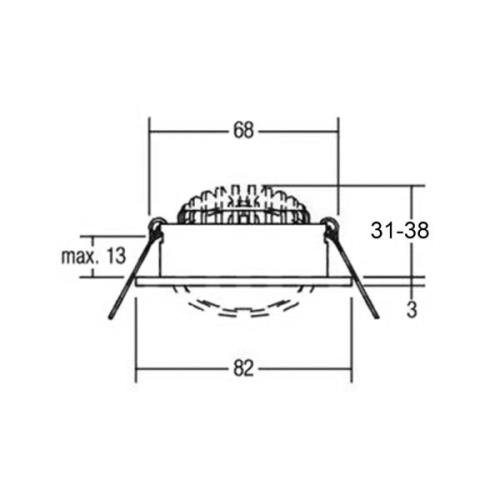 Dione LED-loftindbygningsspot, 3.000 K, hvid