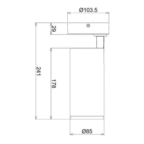 LED-loftspot Lucea, justerbar, 20 W sort