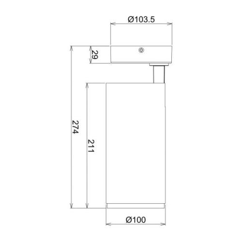 LED-loftspot Lucea, justerbar, 30 W sort