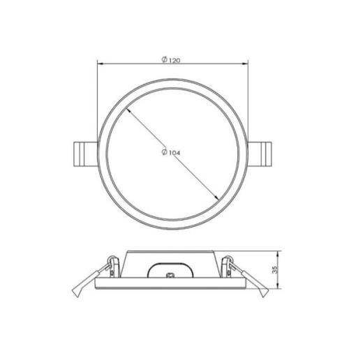 LED indbygningsloftlampe Alya, hvid Ø 12cm 3.000 K