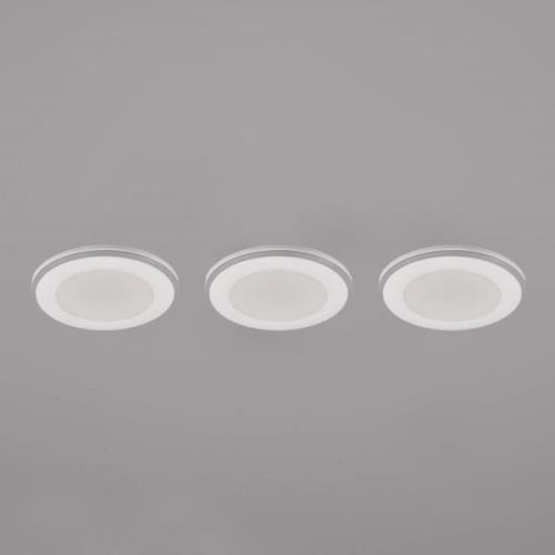 Argus LED-downlight RGBW fjernbet 3er hvid