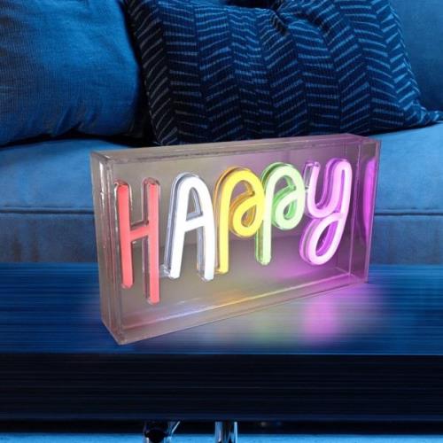 Neon Happy LED-bordlampe, USB