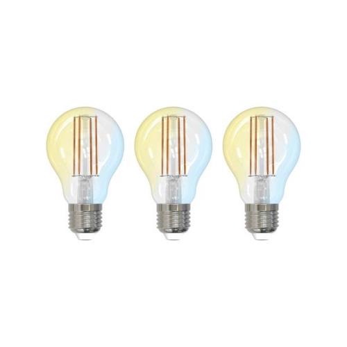 LUUMR Smart LED, E27, 7W, ZigBee, Tuya, Hue, sæt med 3 stk