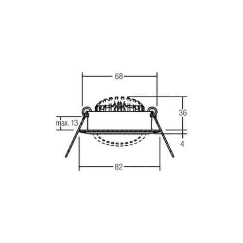 BRUMBERG BB03 indbygning RC driver kantet hvid