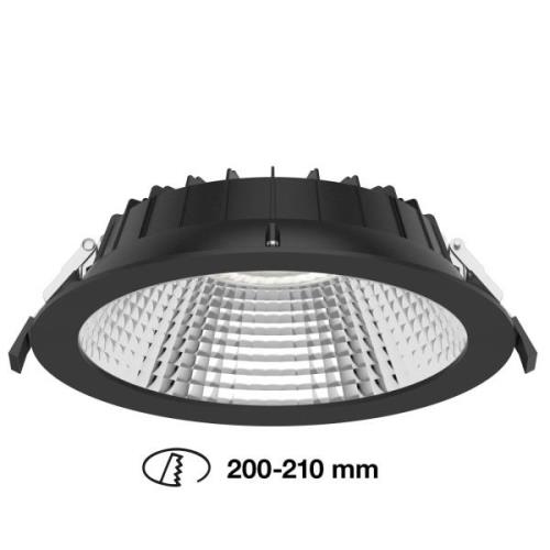 SLC Shift LED-indbygningsspot Ø 22,8cm CCT, sort