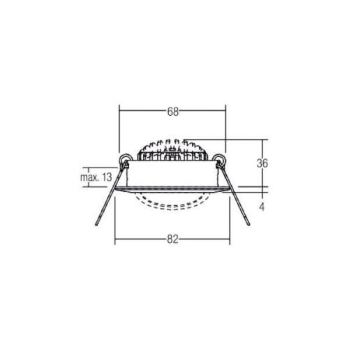 BRUMBERG BB03 indbyg. RC driver rund blank hvid