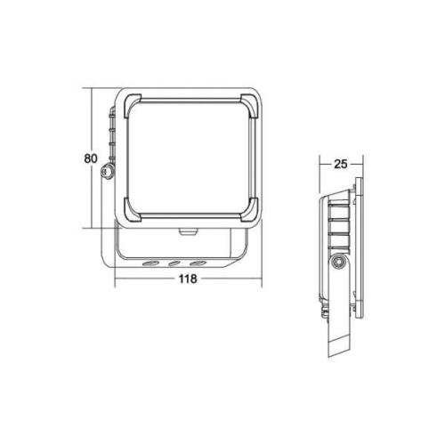 BRUMBERG Neo Mini LED-projektør, bredde 11,5 cm 3000K