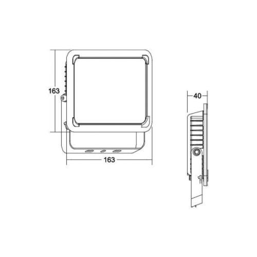 BRUMBERG Neo Midi LED-projektør, bredde 23,3 cm 4000K