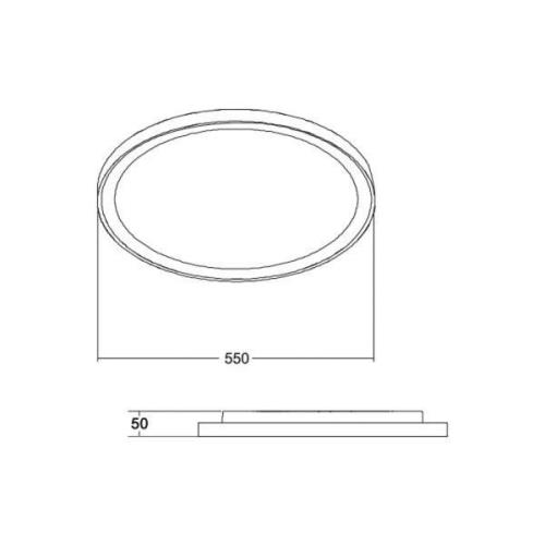 BRUMBERG Sunny Maxi LED-loftslampe RC CCT sort