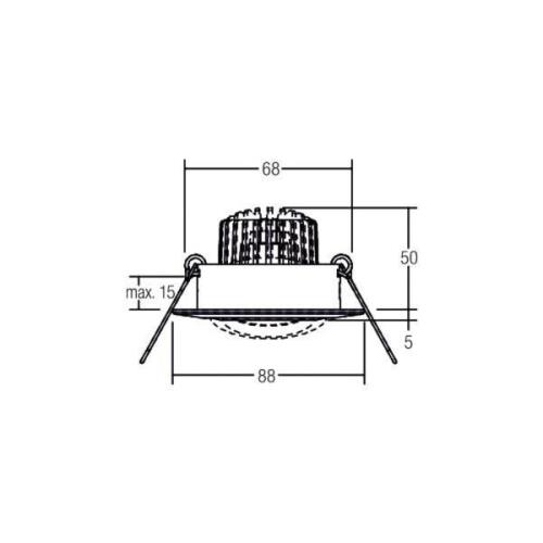 BRUMBERG BB13 indbyg. dim2warm RC mat sort