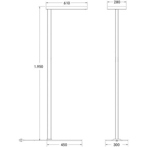 BRUMBERG Adrea LED-gulvlampe, mikroprismatisk