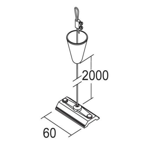 Ivela tovophæng 2 meter, sort