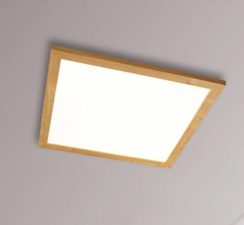 Quitani Aurinor LED-panel, naturligt egetræ, 68 cm