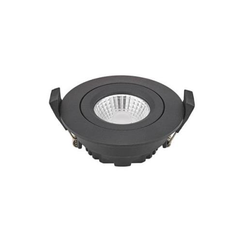 LED indbygningsspot Diled, Ø 8,5 cm, 6 W, 3.000 K, sort