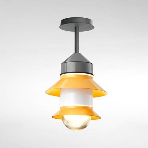 MARSET Santorini udendørs loftlampe, IP65, sennep