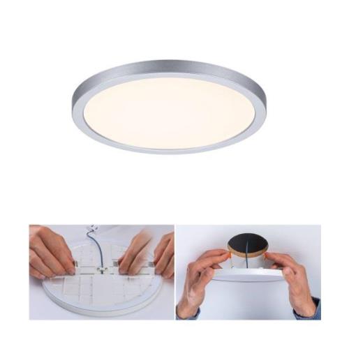 Paulmann LED-panel Areo 3.000 K rund krom 17,5cm