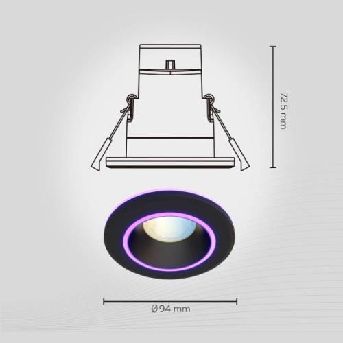 Calex Smart Halo downlight CCT RGB sort