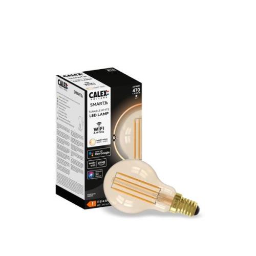 Calex Smart E14 P45 4,5W 1800-3000K dæmper guld 2stk