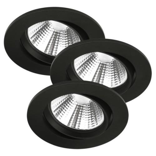 Freemont LED-loftindbygningsspot 2700K 3 stk. sort