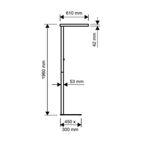 LED-gulvlampe MAULjaval, sort, stativ