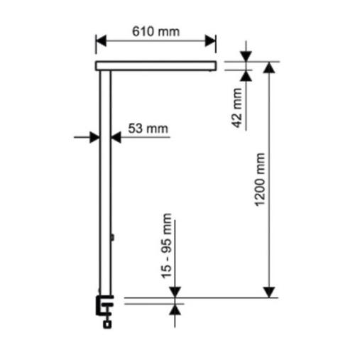 MAULjuvis LED-bordlampe, hvid, klemmefod