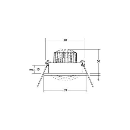 BRUMBERG LED-indbygningsspot Berrie-R, RC dæmpbar, krom