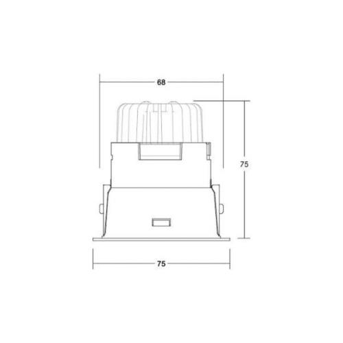 BRUMBERG Binato LED-indbygningsspot, RC-dæmp-til-varm, sort